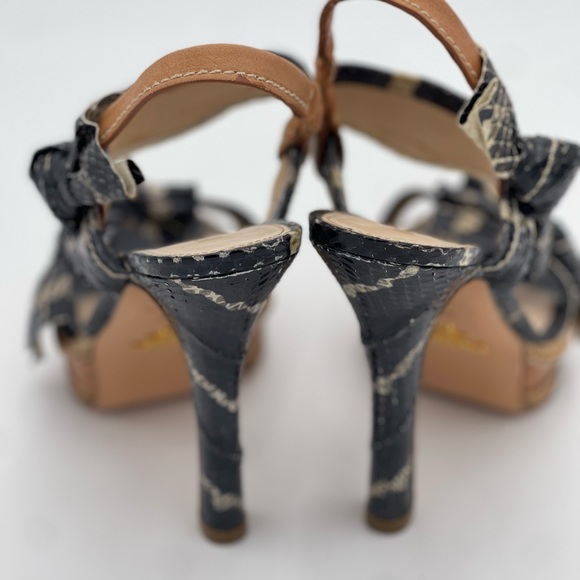 PRADA Fantasy Python Platform Heels Nero + Naturale Size 36.5 - Picture 5 of 9